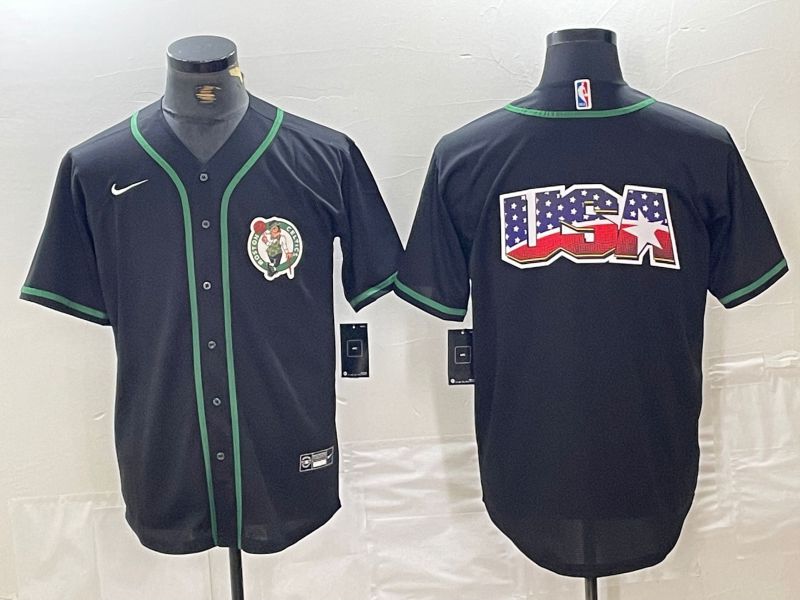 Men Boston Celtics Blank Black Joint second generation 2024 Nike NBA Jersey->->NBA Jersey